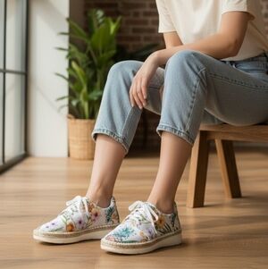 Free People Jackson Tropical Print Espadrille Sneakers